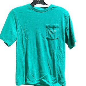 Vineyard Vines boys tshirt, green with white whale, sz L(16)